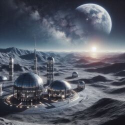 Method and principle of the installation and operation of a nuclear power plant on the Moon.