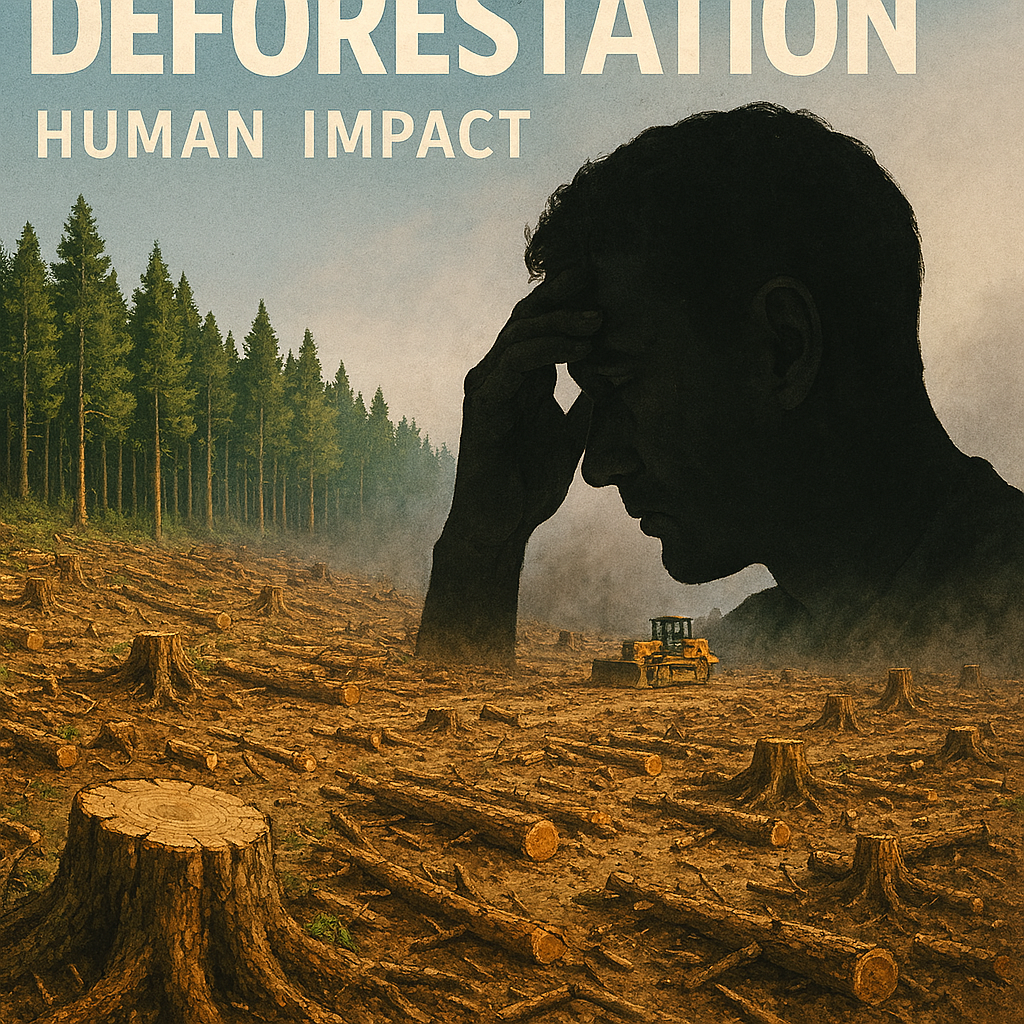 How can humanity become aware of its impact on deforestation?