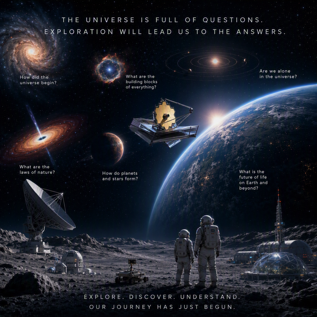 Space exploration will make it possible to answer fundamental questions?